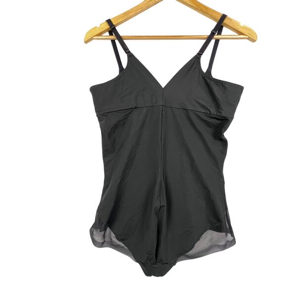 SPANX "Red Hot" Black Open-Bust Panty Clasp CONTROL Bodysuit XL Shapewear - Picture 2 of 13